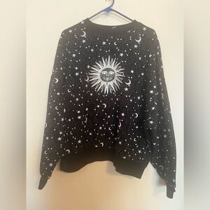 Black Star and Moon Sweatshirt